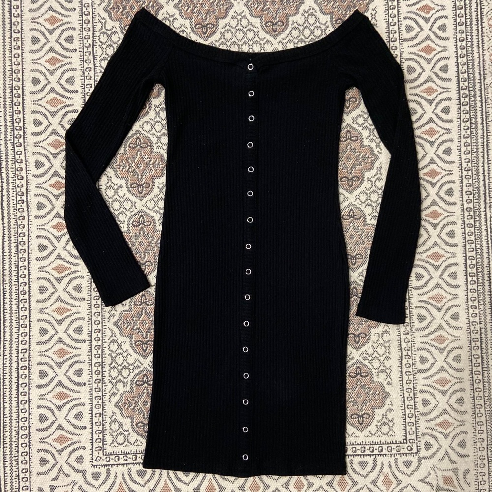 Off the shoulder body con dress